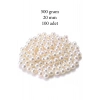 500 gram 20mm Krem Renk Plastik İnci Boncuk Çanta ve Takı Yapım Boncuğu (~100 adet)