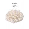 500 gram 8mm Krem Renk Plastik İnci Boncuk Çanta ve Takı Yapım Boncuğu (~1.600 adet)