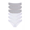 6 adet Süper Eko Set Likralı Kadın Slip Külot Gri Beyaz
