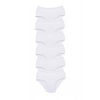 6 Adet Tutku Kadın Yüksek Bel Bato Kalın Lastik Külot Beyaz