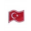 Aplike Ütü İle Yapışan Türk Bayrağı Dalgalı Arma 5x4 cm