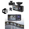 Araç Kamerası - 3 Kameralı Wifi Ön , İç Ve Arka Full Hd Dvr Araç İçi Ekranlı Kamera