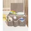 Bebek Beşik Başucu Düzenleyici Kapaklı 5 Bölmeli Organizer