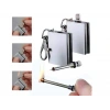 Benzinli Kibrit Çakmak Magnezyum Çubuklu Anahtarlıklı Benzinli Metal Kibrit Gümüş