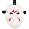 Beyaz Renk Kırmızı Çizgili Tam Yüz Hokey Jason Maskesi Hannibal Maskesi