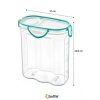 BUFFER® Kilitli Kapaklı Contalı Hava,Su Sıvı Geçirmez 2,4 Litre Erzak Saklama Kabı-SA590