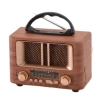 BUFFER® Küçük Mini Boy Retro Ahşap Tasarım Bluetooth Hoparlörlü Radyo – FM/AM Destekli, Şarjlı ve Taşınabilir Radyo NS-8108