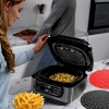 BUFFER® Siyah Isıya Dayanıklı Yıkanılabilir Silikon Fırın Ve Airfryer Yuvarlak Model Pişirme Matı 23 Cm