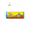 Büyük Boy Çöp Torbası 65 x 80 cm 10 Lu Rulo x 50 Paket = 500 Adet (Mavi)