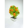 Dekor Ağaç Portakal Ağacı Saksılı Dekoratif Ağaç Biblo 24x13 cm