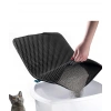 Elekli Kedi Tuvalet Önü Paspası - Siyah
