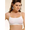 Elite Life Kadın İnce Askılı Dikişsiz Beyaz Büstiyer 851