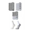 Gri ve Beyaz Erkek Görünmez Çorap 15 çift