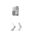 Gri ve Beyaz Kadın Babet Çorap 6 çift