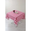 Kareli Saçaklı Kırmızı Masa/piknik/sofra Örtüsü 165x170 Cm