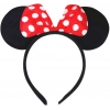Kırmızı Fiyonklu Minnie Mouse Taç Fare Tacı Kafa Bandı