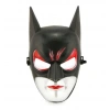 Kırmızı Gözlü Siyah Batman Maske - Lastikli Batgirl Maskesi 28x17 Cm