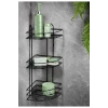 Köşelik Banyo 3 Raflı Siyah Metal Royaleks-56574