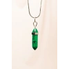 Krizopraz Doğal Taşı Zincirli El Yapımı Tasarımlı Kolye Uç: 3,5 cm Zincir: 20 cm Kutulu