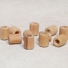 Loren Crafts 10 Adet Ham Boru Ahşap Boncuk 16mm