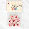 Loren Crafts 8li Gülen Yüz Düğme - 1022