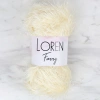 Loren Furry Krem El Örgü İpi - RF065 - 34062