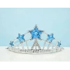 Mavi Yıldız Taşlı Plastik Kraliçe Prenses Elsa Tacı Çocuk Boy