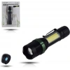 Metal El Feneri Usb Şarjlı 4 Kademeli Zoomlu Gs 500