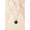 Obsidyen Doğal Taşı Zincirli El Yapımı Kolye Uç: 2 cm Zincir: 20 cm Kutulu