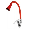 Oynar Başlıklı Çelik Spiral Üzeri Silikon Kaplama Musluk Başlığı Kobra Fonksiyonlu Musluk - Kırmızı
