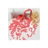 Pembe Renk 4 mm Yaklaşık 220 adet/20 gram Cam Boncuk Oya Yazma Bileklik ve Kolye