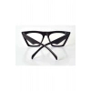 Siyah Çerçeveli Şeffaf Cam Unisex Stil Gözlük