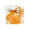 Turuncu Renk 4 mm Yaklaşık 1100 adet / 100 gram Cam Boncuk Oya Yazma Bileklik ve Kolye