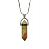Unakit Doğal Taşı Zincirli El Yapımı Kolye Uç: 3 cm Zincir: 20 cm Kutulu