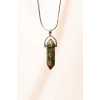 Unakit Doğal Taşı Zincirli El Yapımı Tasarımlı Kolye Uç: 3,5 cm Zincir: 20 cm Kutulu