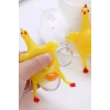 Yumurtlayan Eğlenceli Tavuk Anahtarlık Stres Topu Hediyelik Oyuncak Çanta Süsü