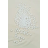 Yuvarlak Boncuk İçten Boncuklu Bileklik Çanta Boncuğu 8 mm 50 gr Beyaz - BNC470