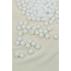 Yuvarlak Boncuk İçten Boncuklu Bileklik Çanta Boncuğu 8 mm 50 gr Beyaz - BNC470