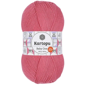 1 Adet Baby One Tüylenmeyen El Örgü İpi Yünü Şeker Pembe K244