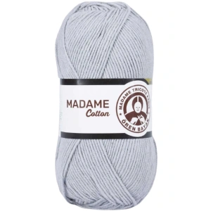 1 Adet Madame Cotton El Örgü İpi Yünü 100 gr 001 Gri