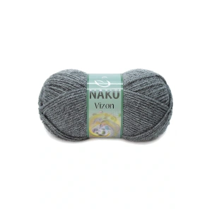 1 Adet Vizon Premium Akrilik El Örgü İpi Yünü Renk No:193 Loş Gri