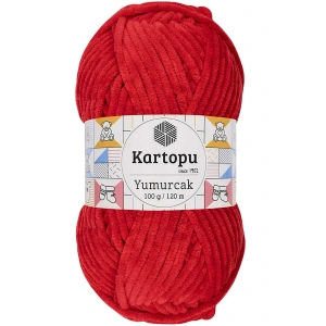 1 Adet Yumurcak Kadife El Örgü İpi Açık Kırmızı K165