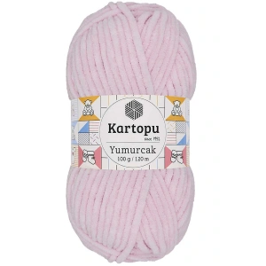 1 Adet Yumurcak Kadife El Örgü İpi Toz Pembe K1562