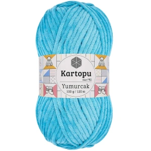 1 Adet Yumurcak Kadife El Örgü İpi Turkuaz K515