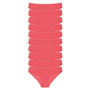 10 adet Süper Eko Set Likralı Kadın Slip Külot Fuşya