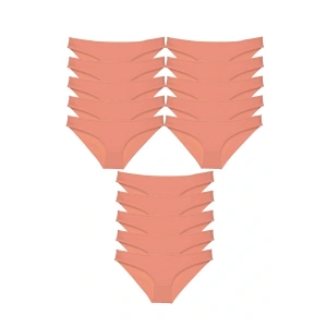 15 adet Süper Eko Set Likralı Kadın Slip Külot Pudra