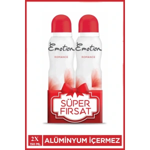 2 Adet Emotion Romance Kadın Vegan Deodorant 150 Ml Hızlı Kurur, Leke Bırakmaz