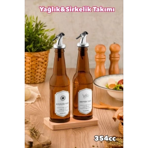 2 Adet Standlı Yağlık Yağdanlık Takımı Royaleks-YST354