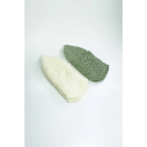 2 Çift El Örgüsü Kışlık Şık Kadın Yün Patik Set 6