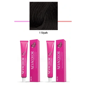 2 li Set Premium 1 Siyah - Kalıcı Krem Saç Boyası 2 X 50 g Tüp